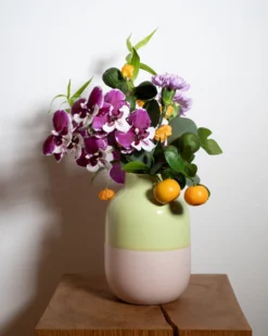 Nuno - Vase M lime rosé