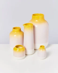 Nuno - Vase M speckled yellow pink