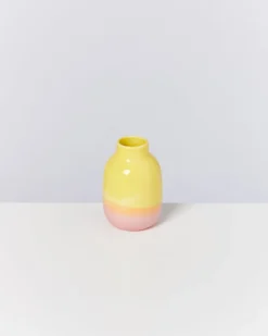 Nuno vase S - yellow rose