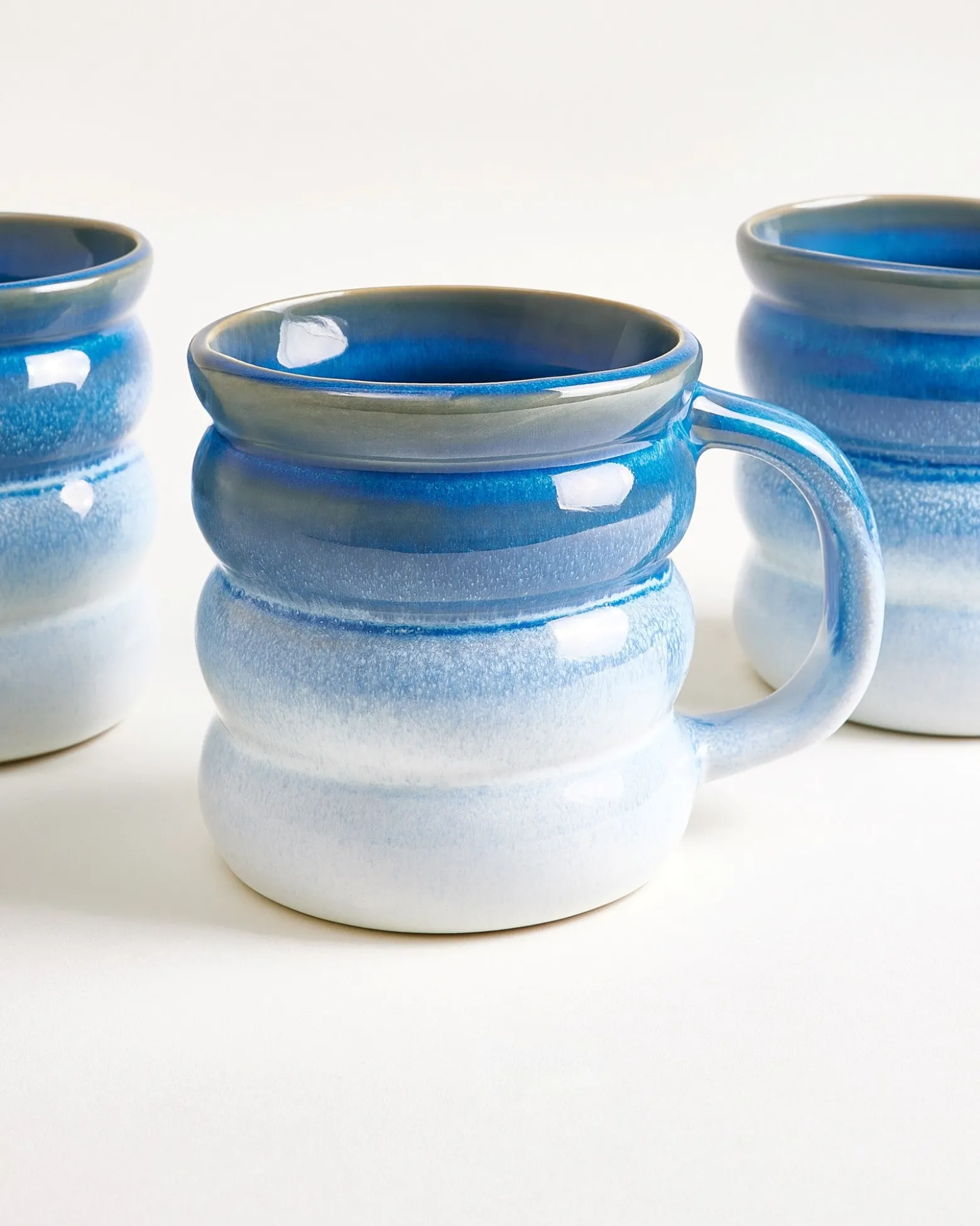 Ombra - Large mug Bubble dark blue light blue Set of 4