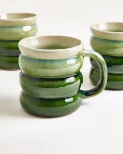Ombra - Large mug Bubble green dark green