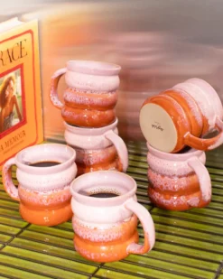 Ombra - Large mug Bubble pink orange