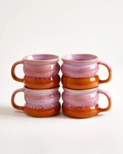 Ombra Tasse klein bubble rosa orange 4er-Set