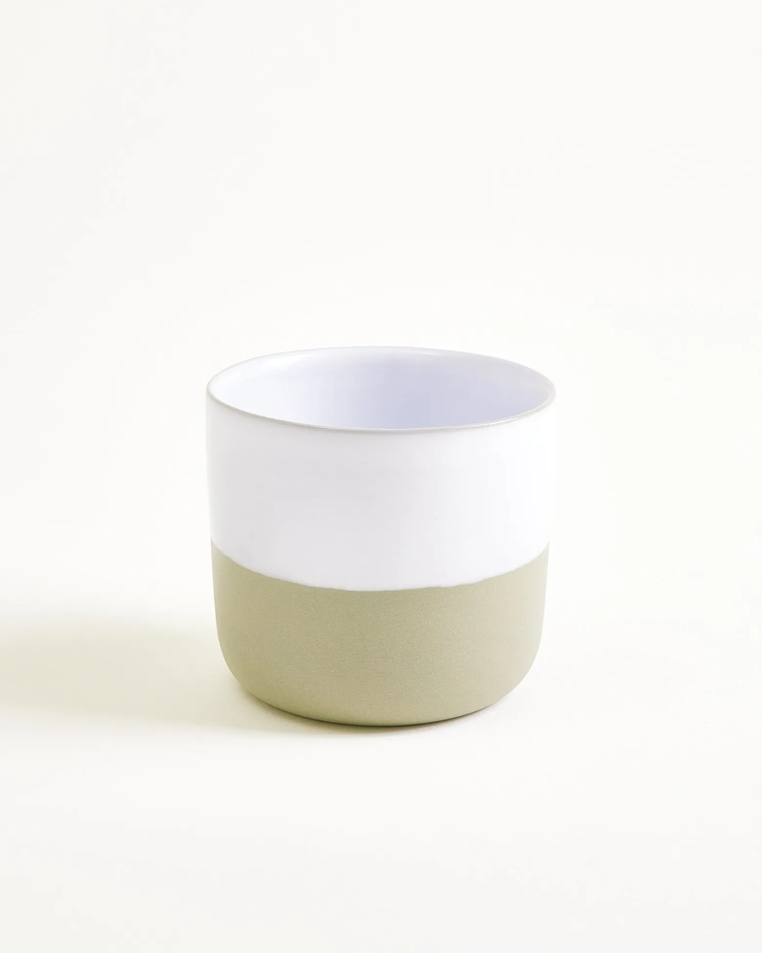 Seda - Cup small sage green white