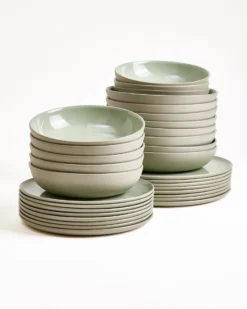 Seda Geschirr-Set salbeigrün 32-teilig