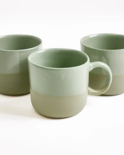 Seda - Set of 6 Mugs small sage green