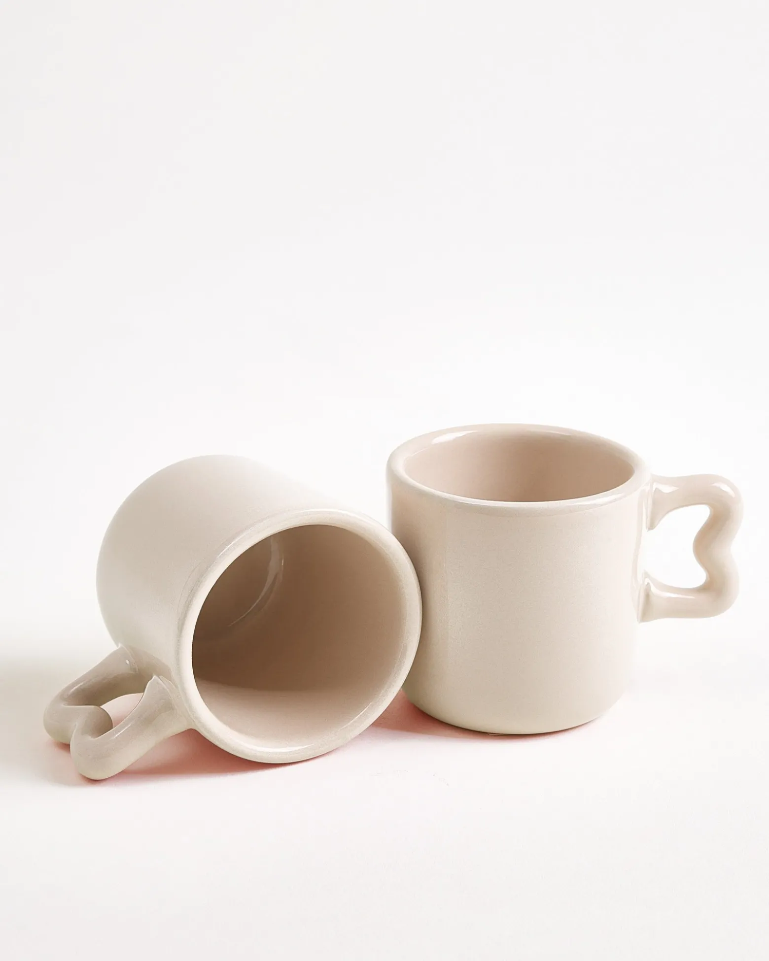 Seia - Espresso mug & Espresso saucer Heart sand