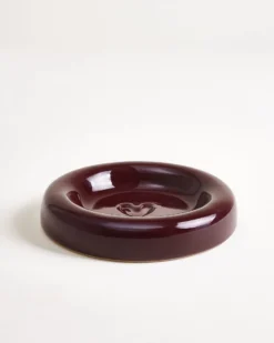 Seia Mug & Saucer Heart Burgundy