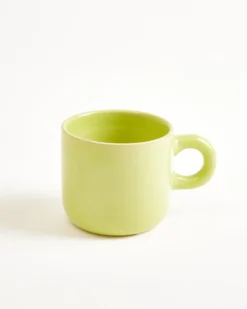 Seia mug & saucer lime