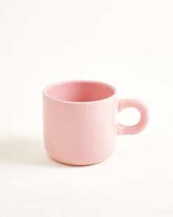 Seia mug & saucer pink