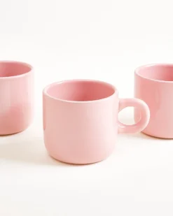 Seia mug & saucer pink