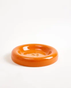 Seia mug with heart & saucer pink orange