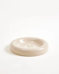 Seia mug with heart & saucer sand