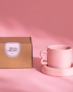 Seia Tasse & Untertasse Herz rosa