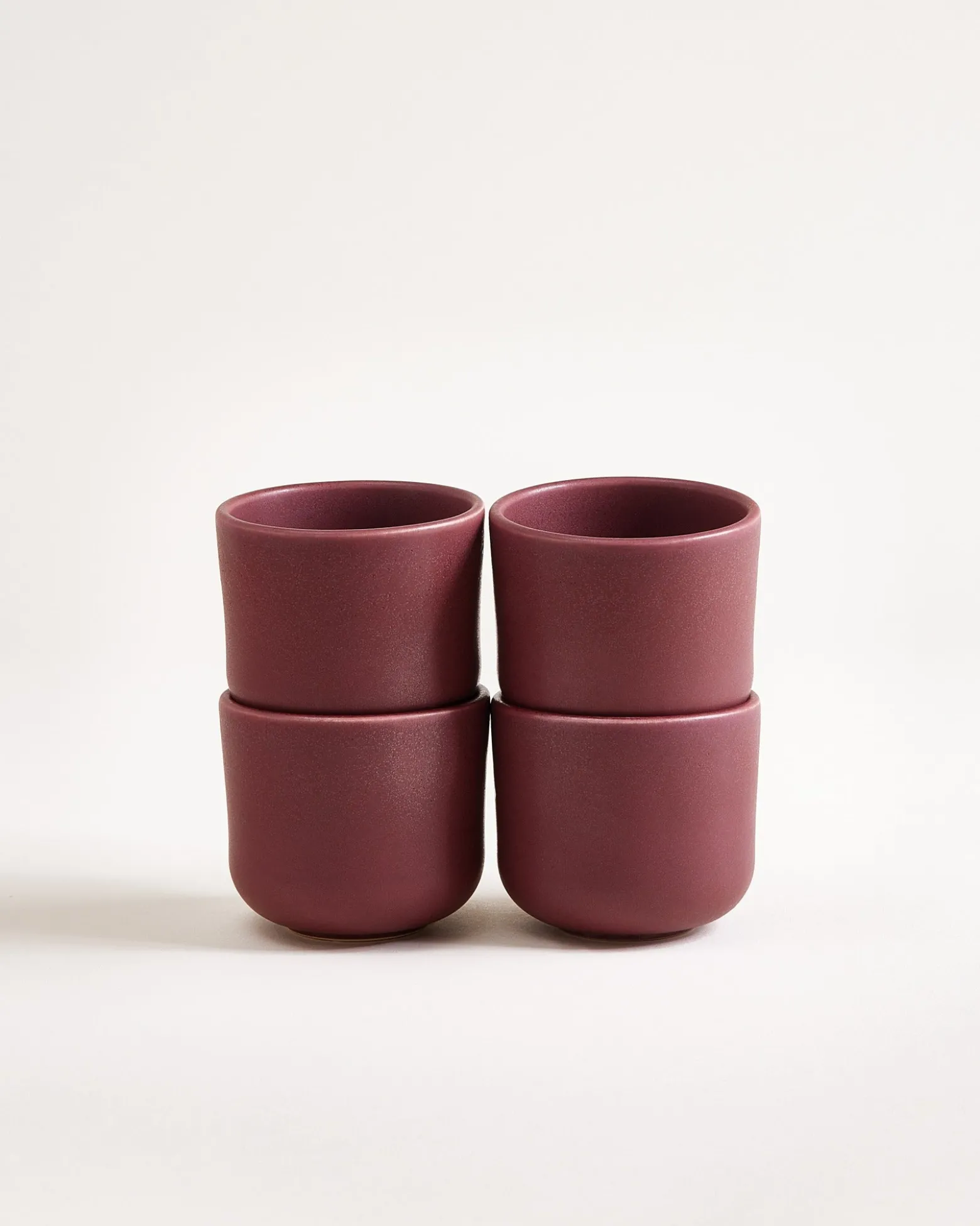 Sereno - Set of 4 cups small burgundy