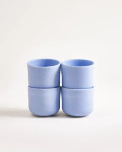 Sereno - Set of 4 cups small light blue
