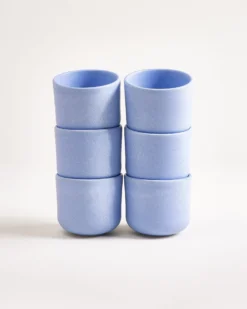 Sereno - Set of 6 cups small light blue