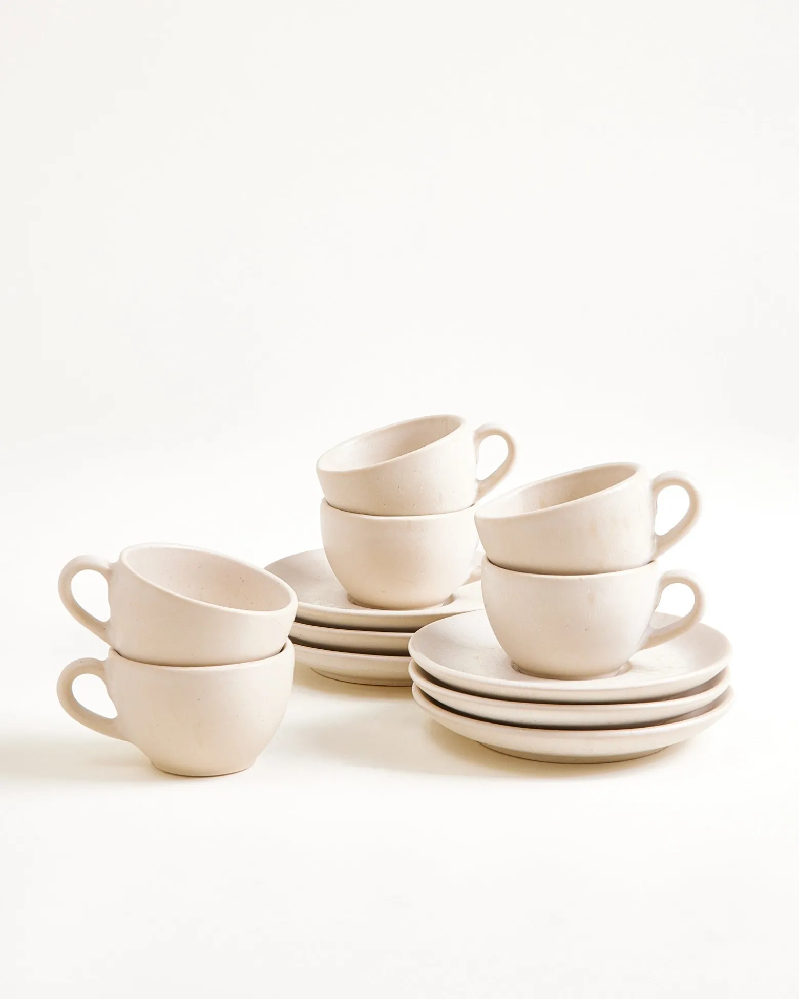 Sintra Espressotasse & Espressountertasse classic sand 6er-Set