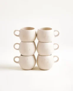 Sintra - Set of 6 espressomugs sand