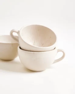Sintra - Small cappuccino cup & saucer classic sand Set of 4