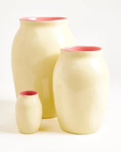 Sombra - Vase M yellow pink