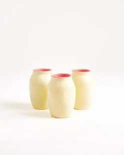 Sombra - Vase S yellow pink
