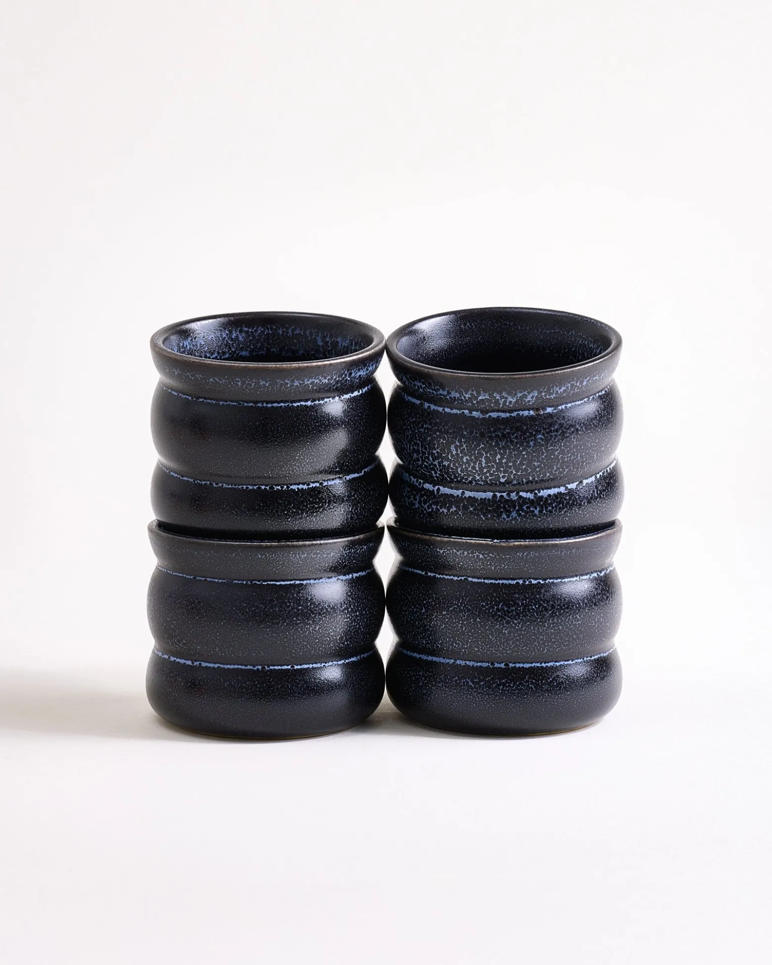 Turmalina Becher klein bubble schwarz 4er-Set
