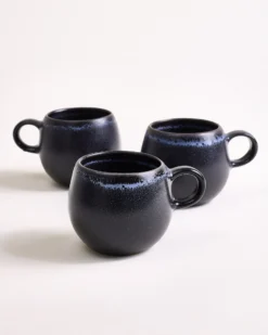 Turmalina - Set of 6 espresso mugs black